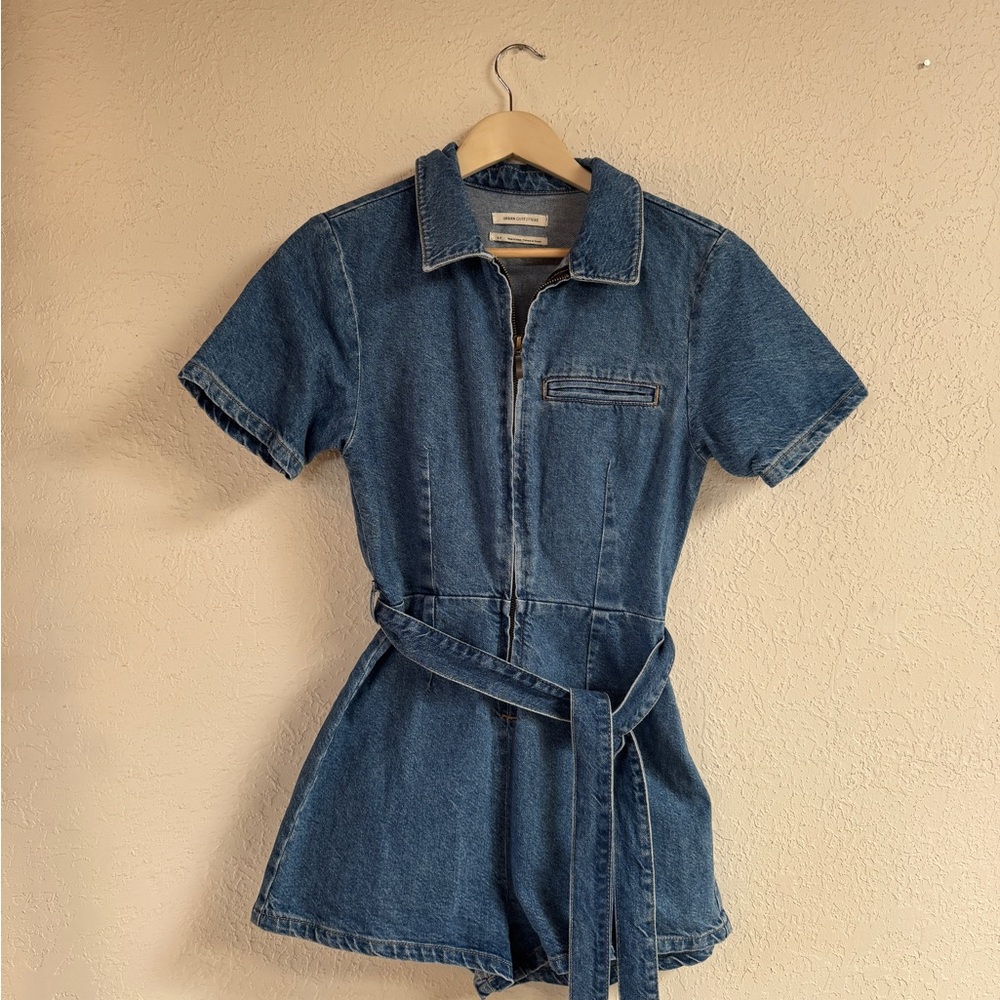 Urban Outfitters Blue Denim Romper